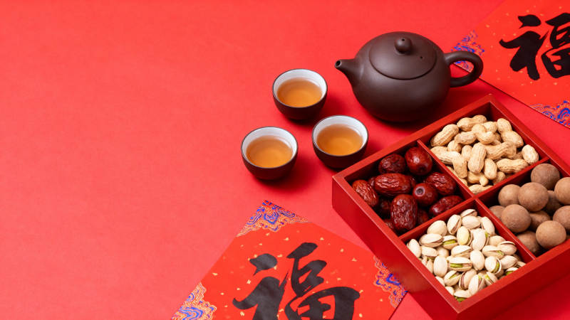 新春茶点迎福年图片