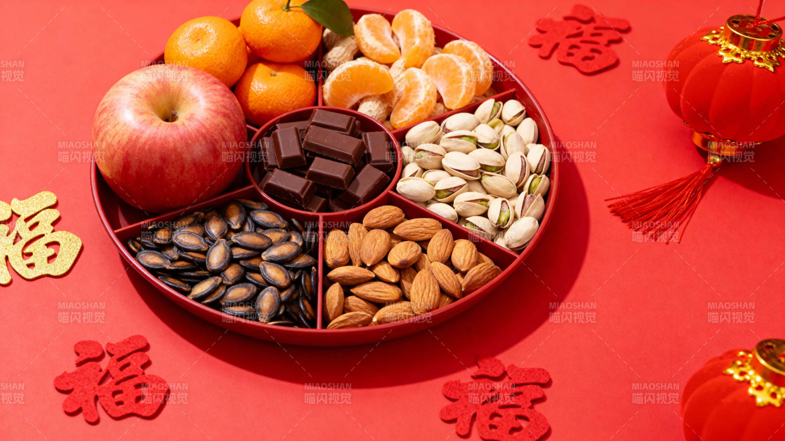 春节果盘迎福年图片