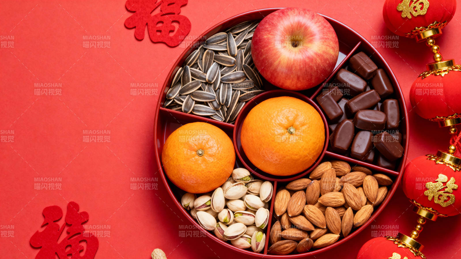 春节果盘迎福年图片