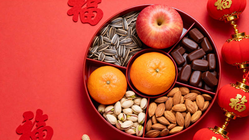 春节果盘迎福年图片