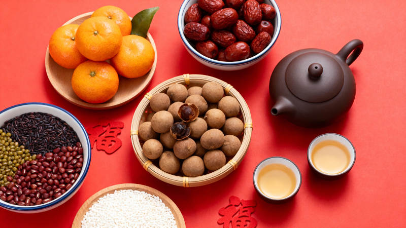 年味十足 茶果红枣迎新春图片