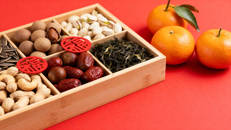 新春果盘配橘 喜庆团圆味图片