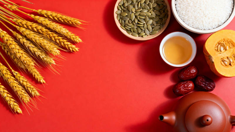 秋日养生茶食搭配图片