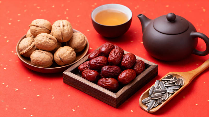 坚果红枣茶点迎新春图片
