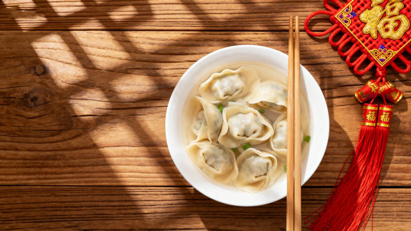 饺子配福字 年味满满图片