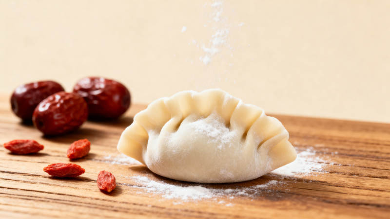 饺子配红枣枸杞 养生美味图片