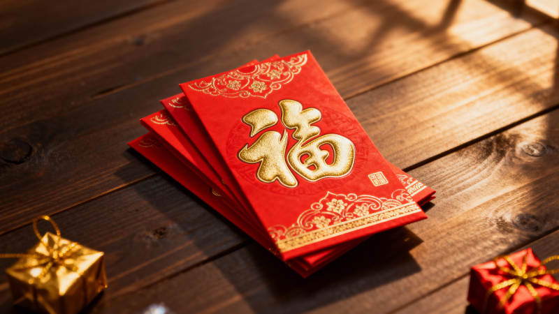 红包福字迎新春图片