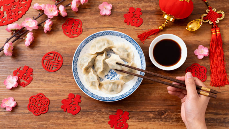 春节吃饺子 团圆迎新年图片