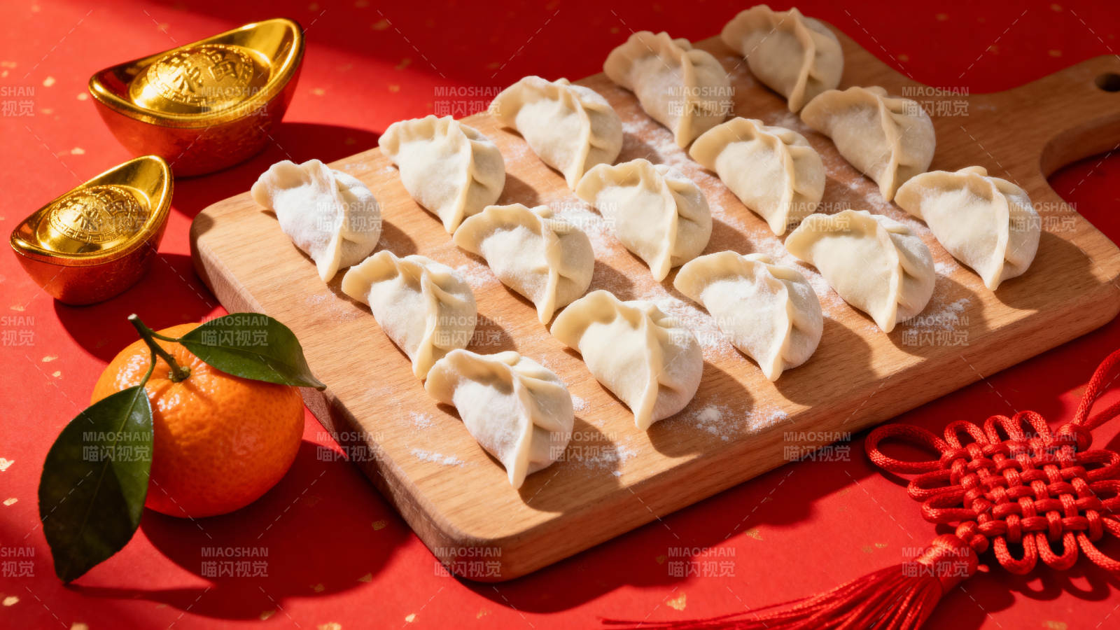 饺子金桔迎新春图片