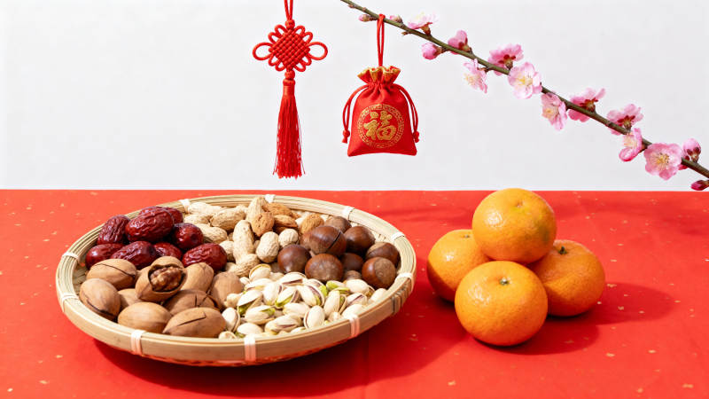 春节年货 坚果橘子迎新春图片
