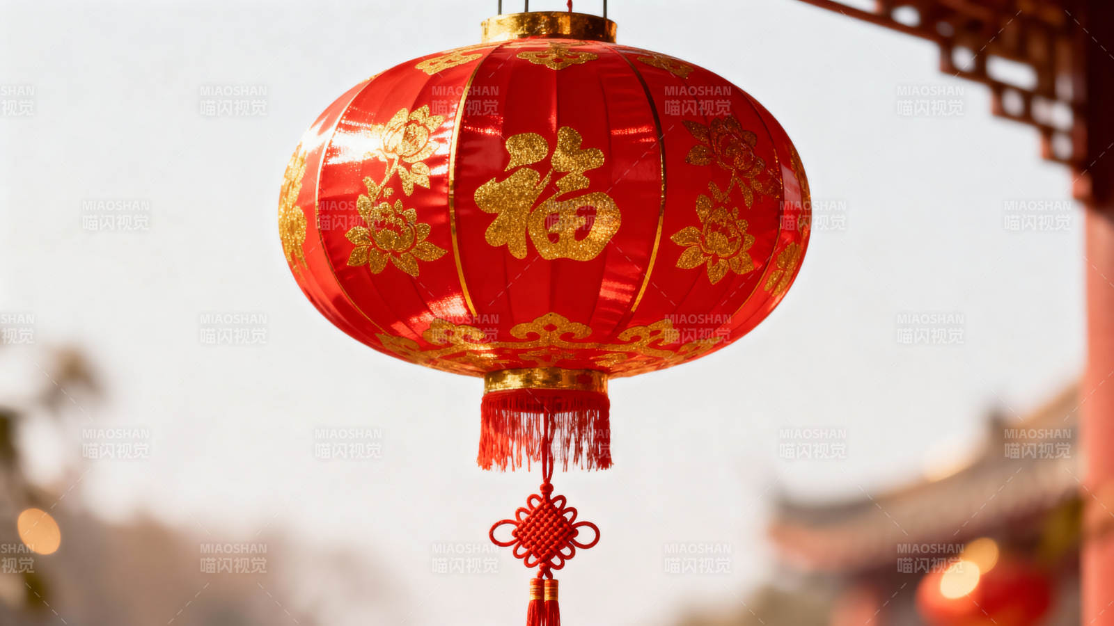 红灯笼迎新春 福字吉祥图片