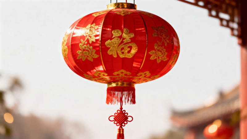 红灯笼迎新春 福字吉祥图片