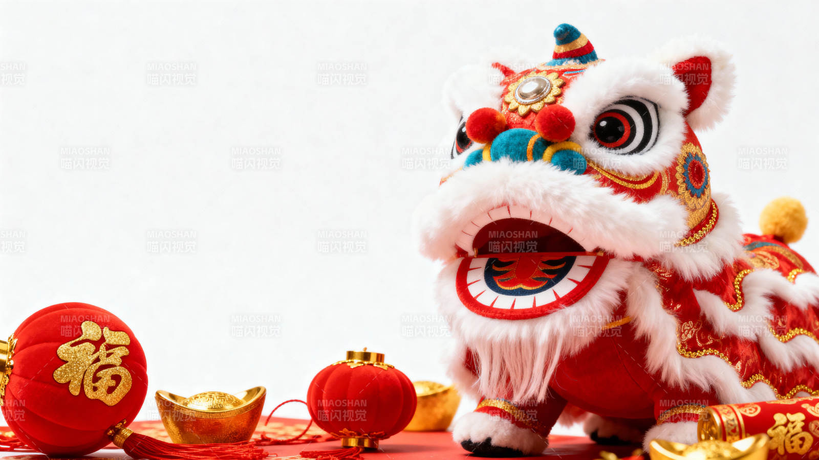 舞狮迎福 金元宝贺新春图片