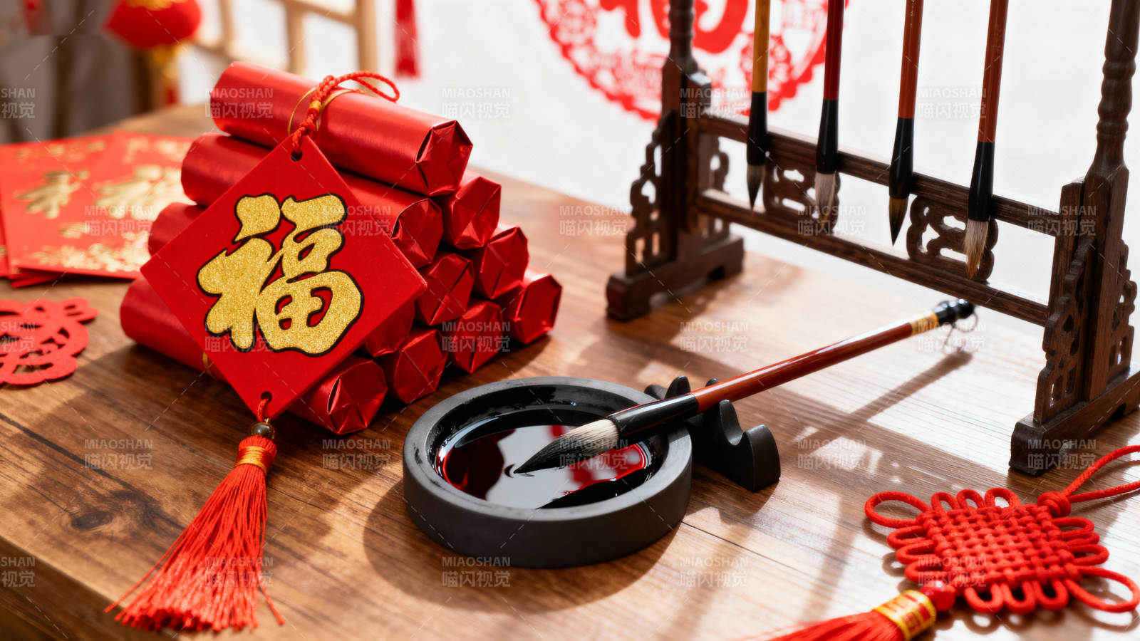 新春福字墨香迎吉祥图片