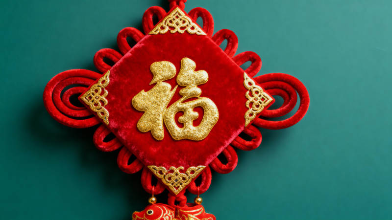 红福结迎新春图片