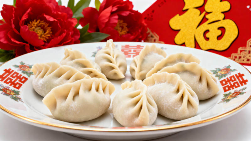 福字饺子迎新春图片