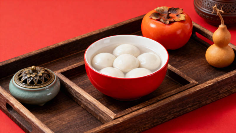 红碗汤圆迎佳节图片