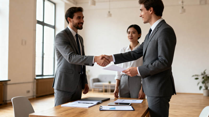 商务握手 合作达成图片