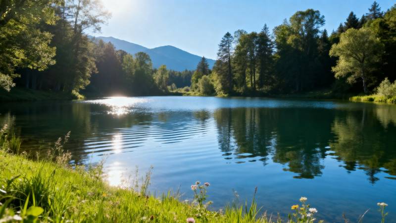 湖光山色 静谧如画图片