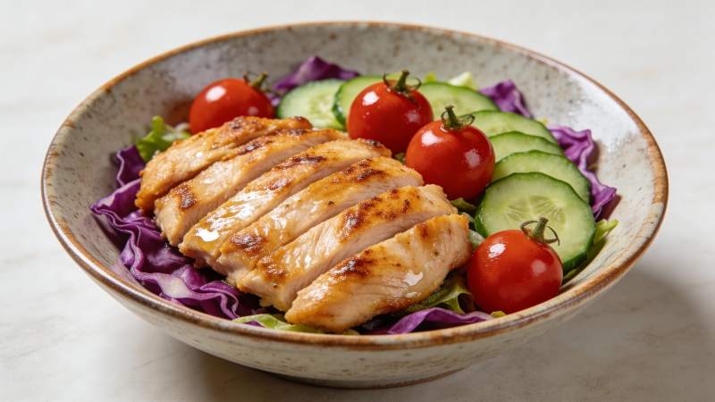 鸡胸沙拉碗 清爽健康餐图片