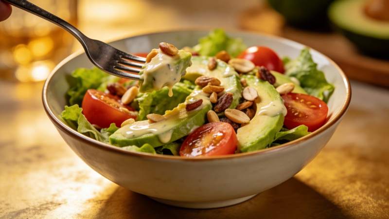 牛油果坚果沙拉 清新健康图片