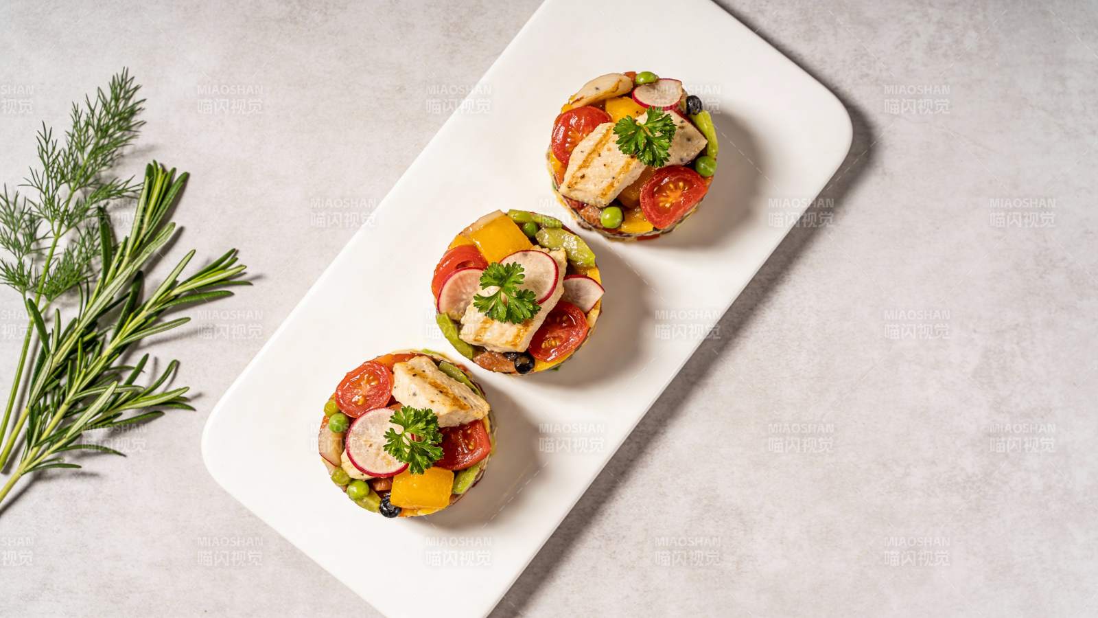 迷你蔬菜塔 精致开胃小点图片