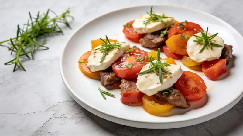 番茄马苏里拉配迷迭香图片