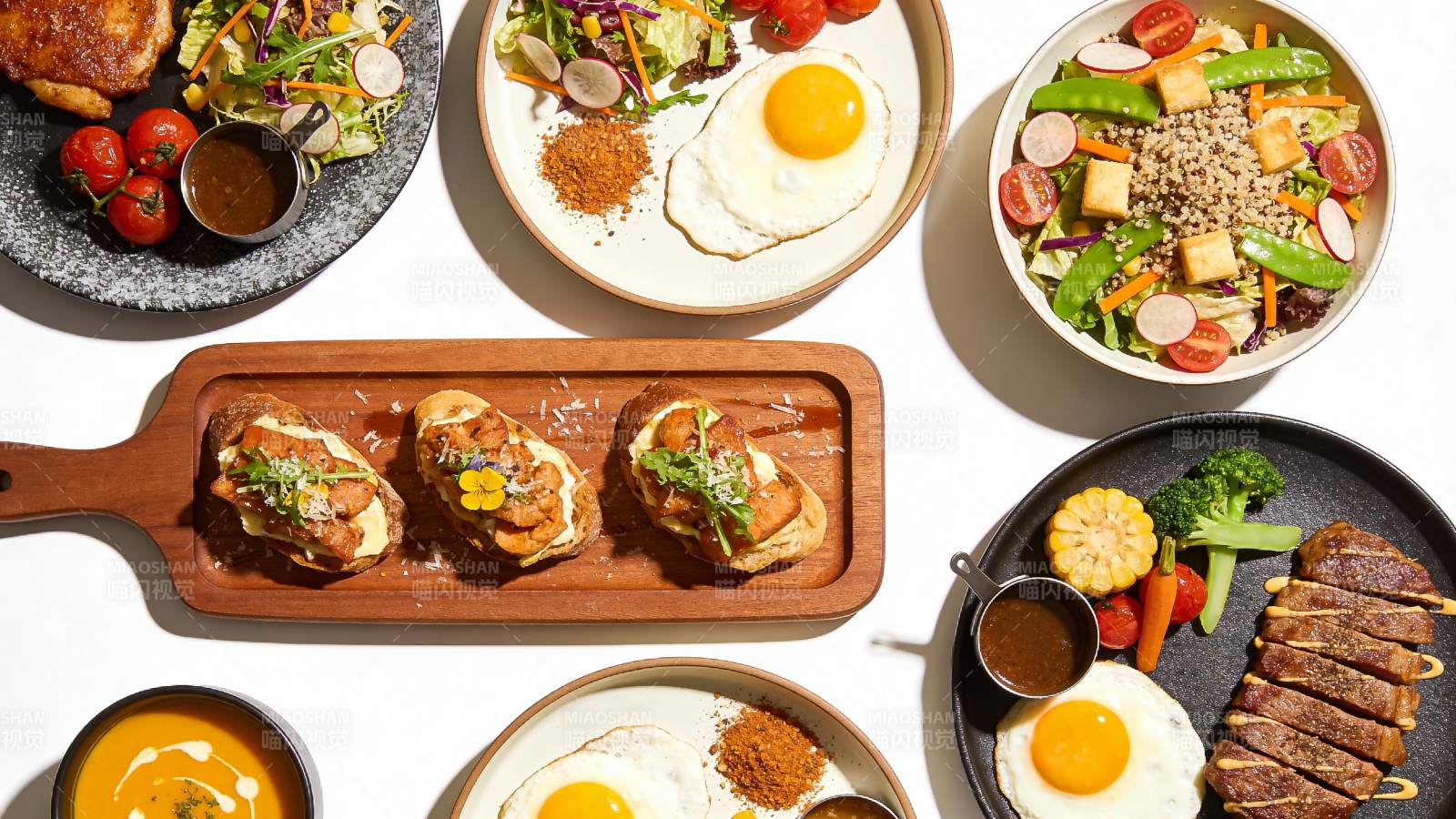 丰盛早餐拼盘 营养满分图片