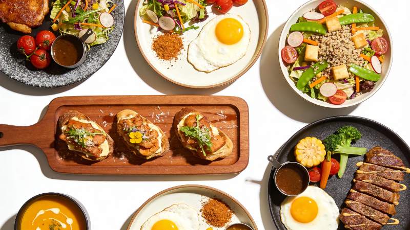 丰盛早餐拼盘 营养满分图片