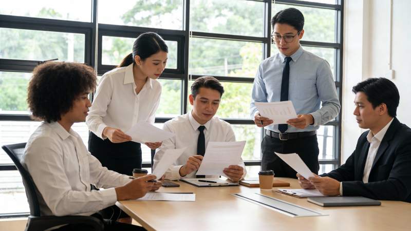 团队会议讨论中图片