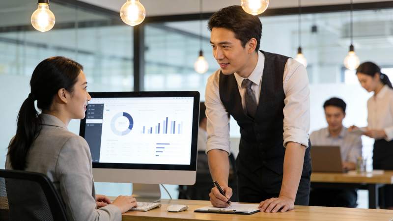 职场协作 数据讨论瞬间图片