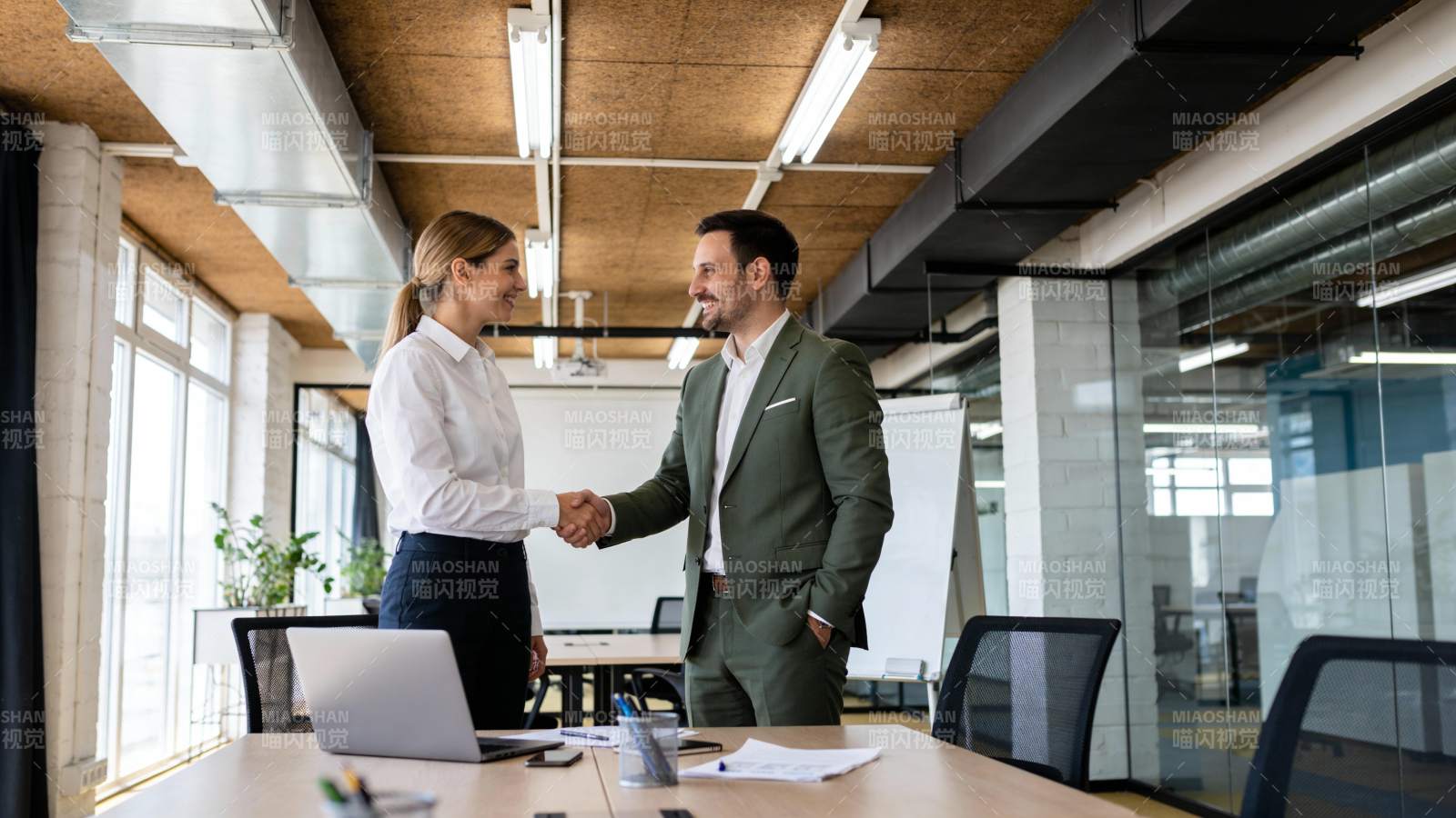 商务握手 合作达成图片