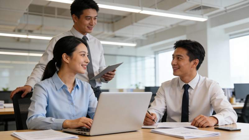 办公室协作讨论场景图片