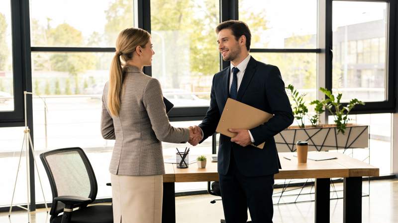 商务握手 合作达成图片