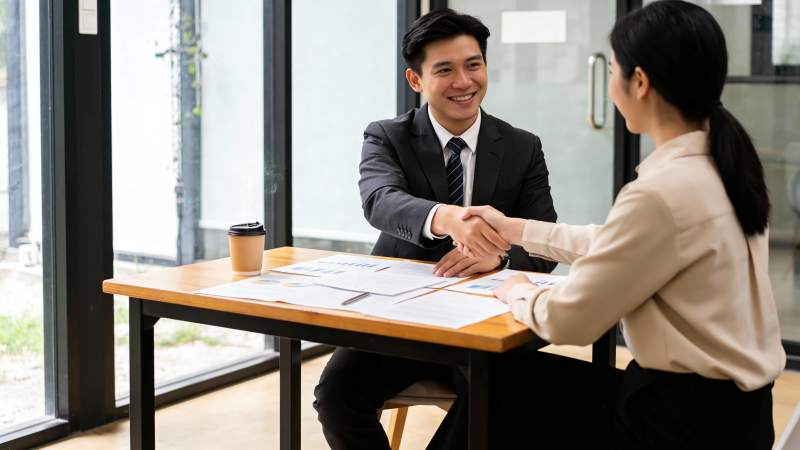 商务握手 合作达成图片