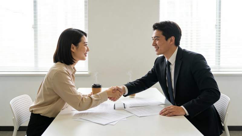 商务握手 合作达成图片