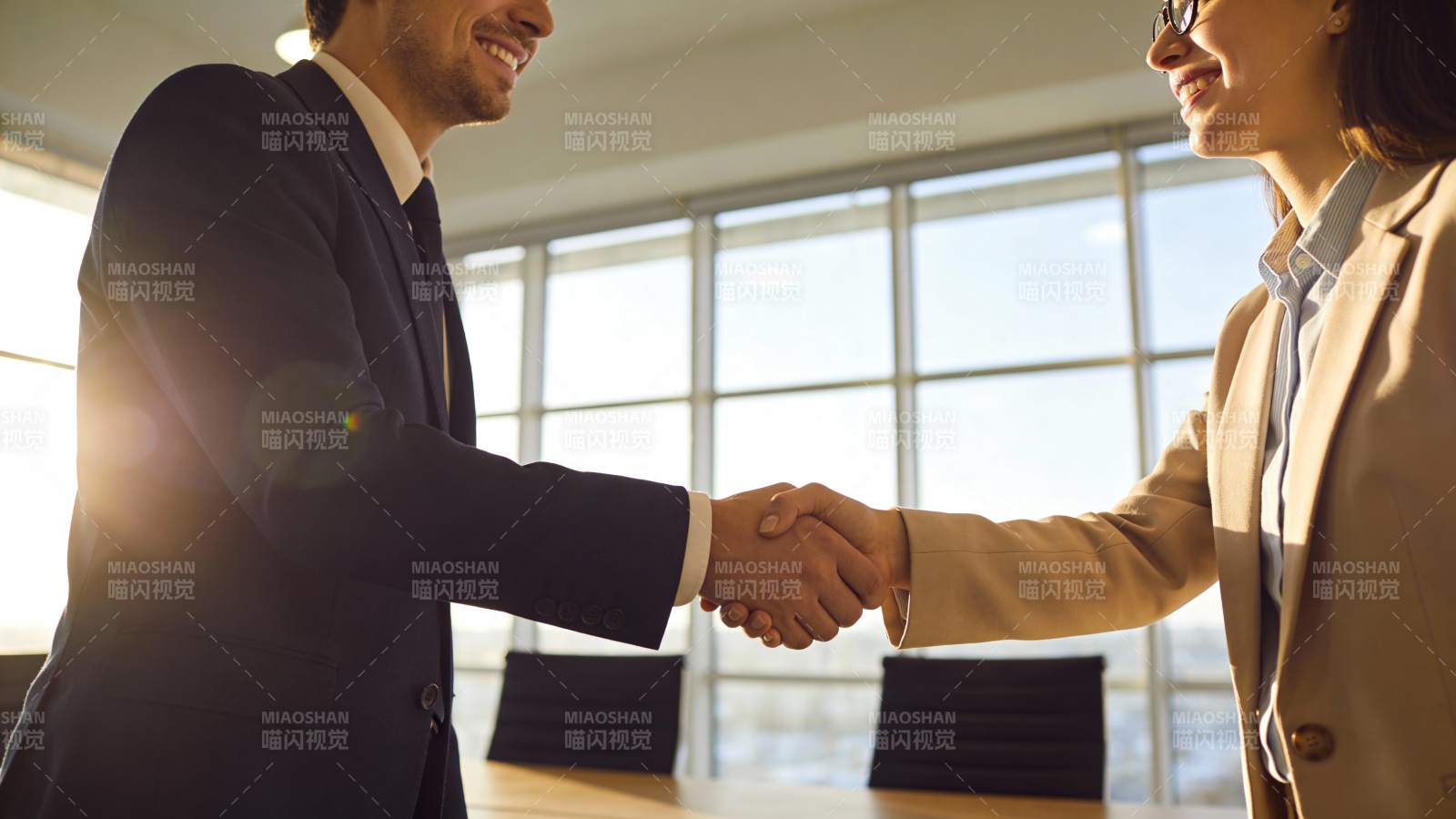 商务握手 合作达成图片
