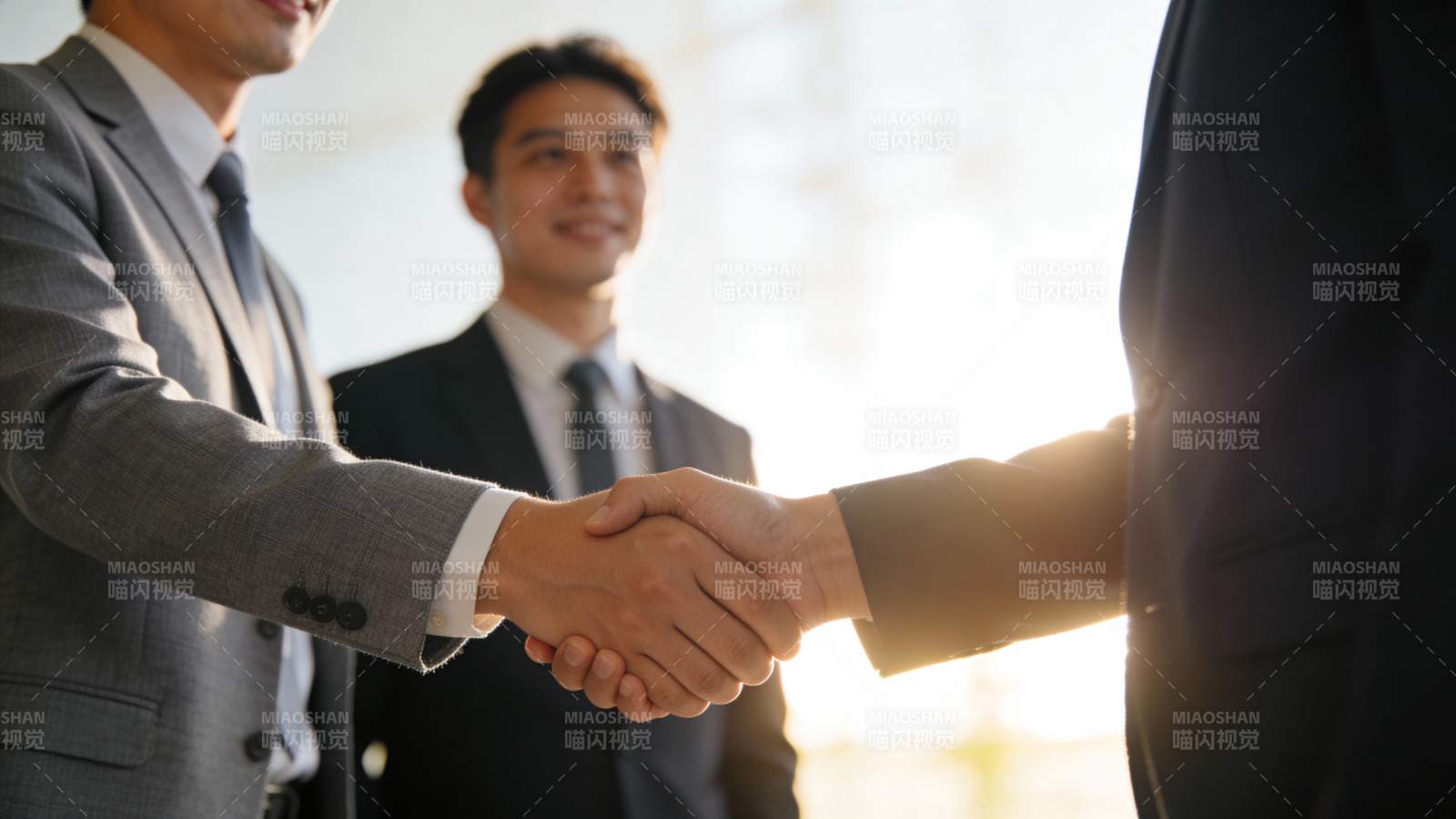 商务握手 合作达成图片