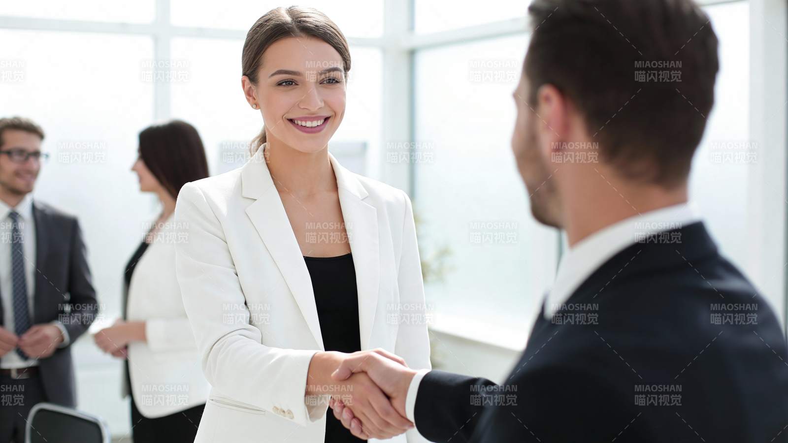 商务握手 合作达成图片