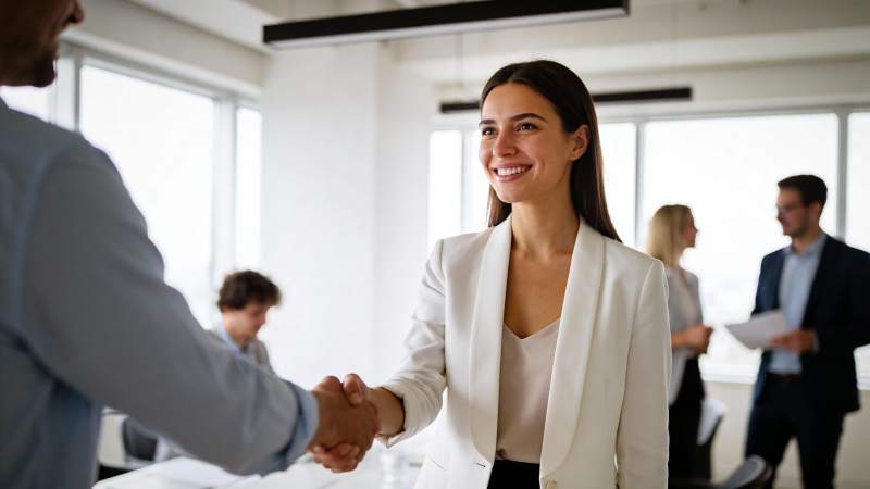 职场握手 合作达成图片