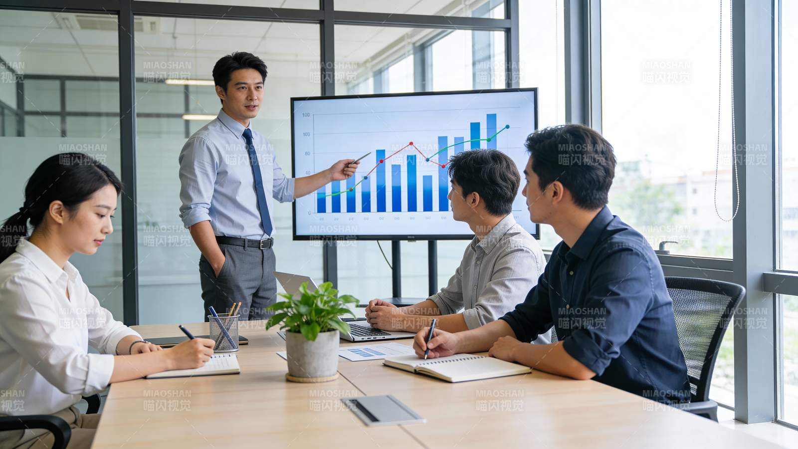 团队会议分析数据图表图片