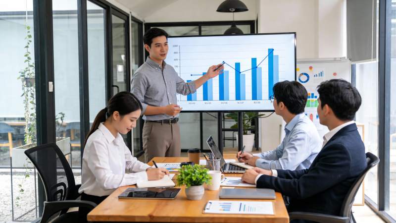 团队会议分析数据图表图片