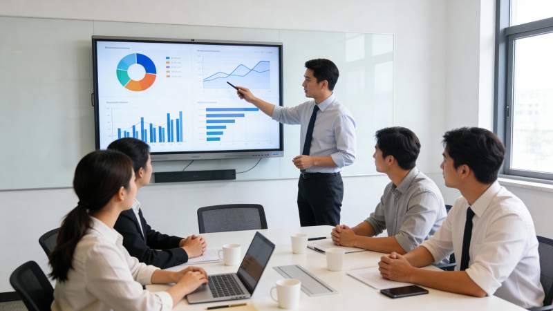 商务会议数据分析演示图片