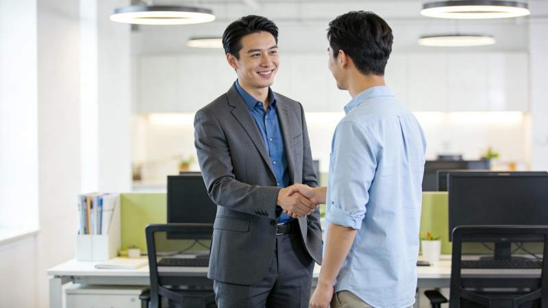 商务握手 合作愉快图片