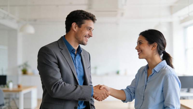 商务握手 合作达成图片