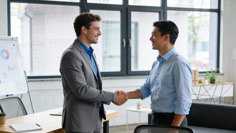 商务握手 合作达成图片