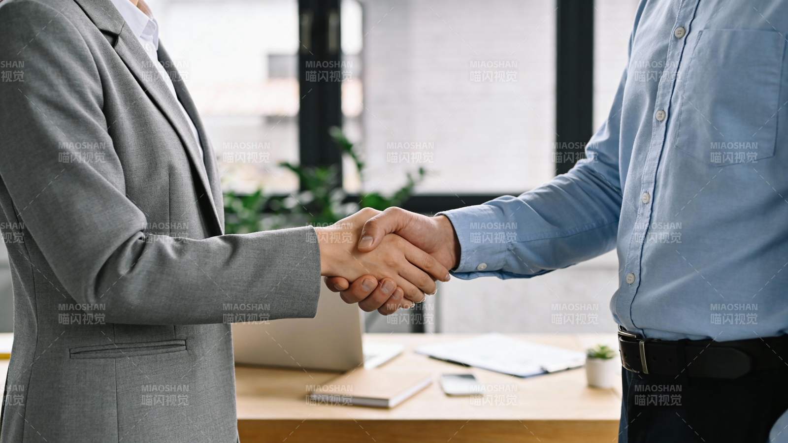 商务握手 合作达成图片