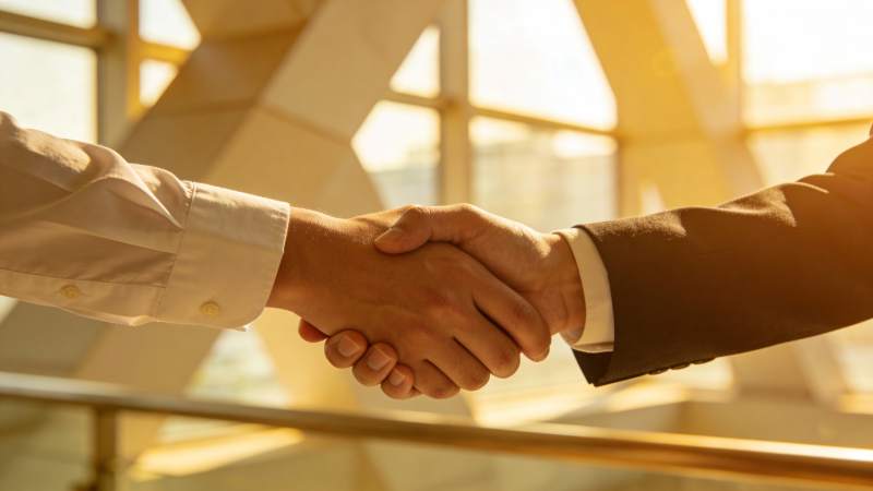 握手合作 共赢未来图片