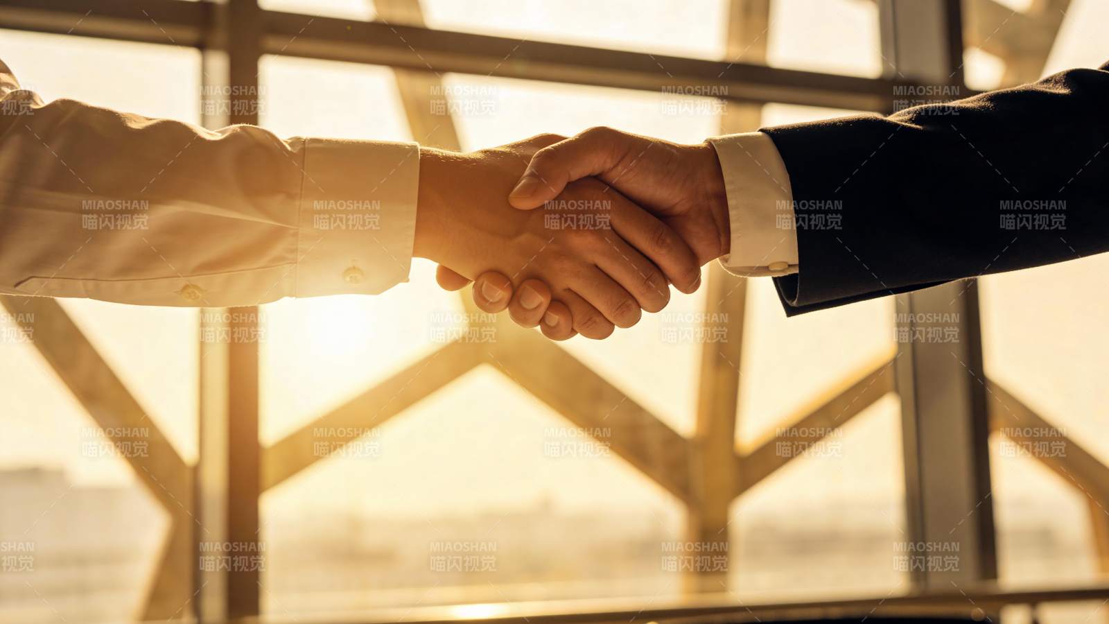 握手合作 共赢未来图片