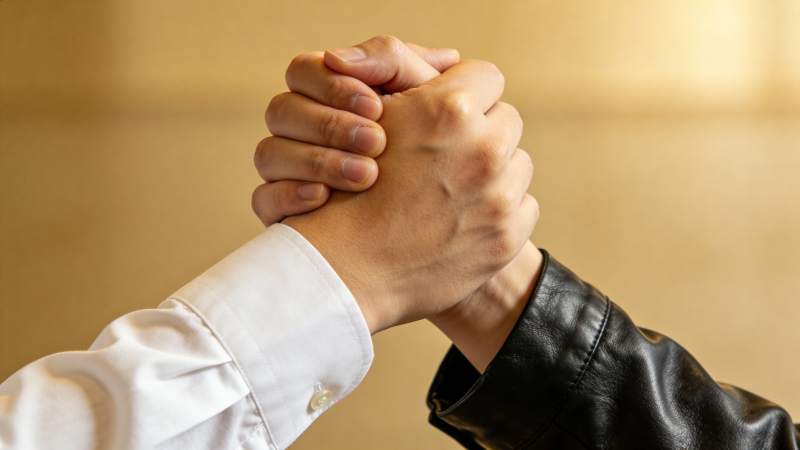 握手言和 合作达成图片